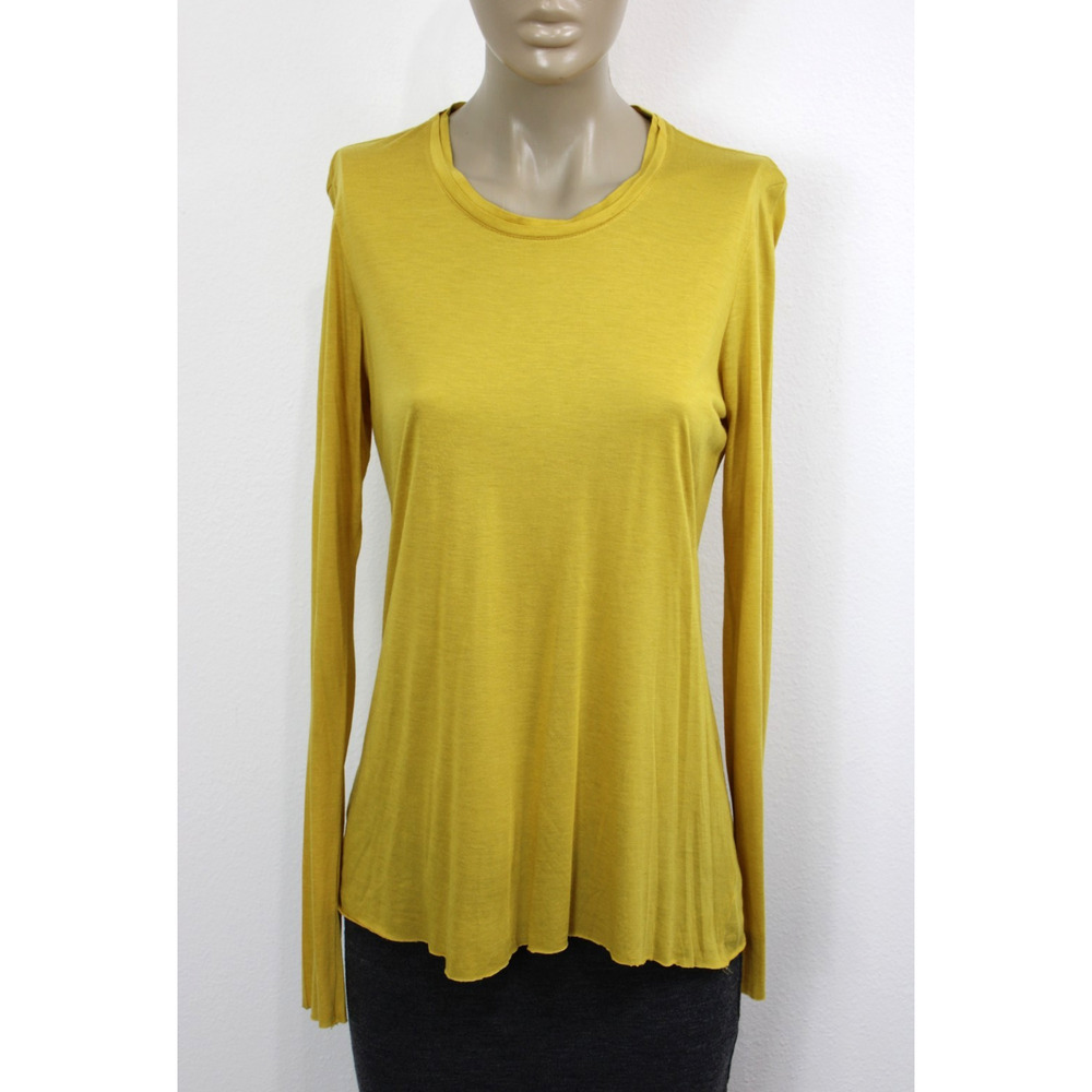 Purotatto I'm A Milk T-Shirt Top Shirt Long Sleeve Made In Italy Mustard Size S